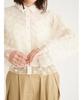 Emi Flower Tulle IVR Women's Blouse, 13WFB251046,