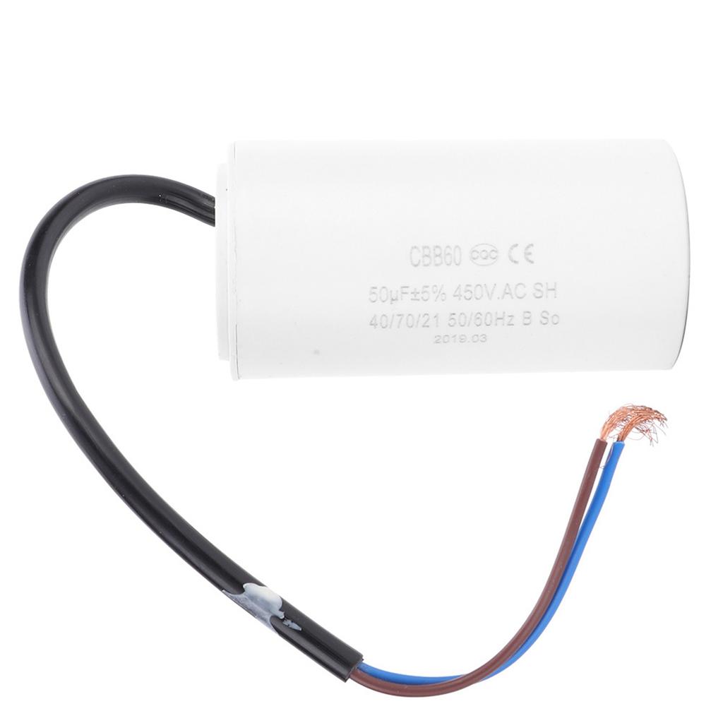 CBB60 Motor Starting Capacitor 450V 50uF Microfarad Capacitor Wire