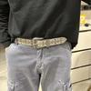 Retro Rivet Embossed Leather Belt - Versatile Pin Buckle for Men & Women, Perfect for Jeans & Decorative Wear