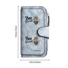 Cute Bee Pattern Long Wallet for Women Fashion Faux Leather Multi Card Holder Purse 