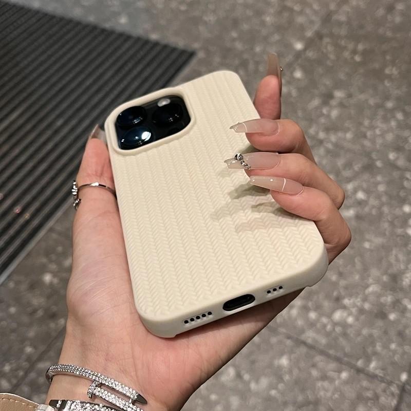 Luxury Knitting Grain Phone Case For iPhone 11 12 13 14 15 16 Pro Max Plus X XS Max XR 8 7 Plus Bumper Soft Silicone Cases Cover
