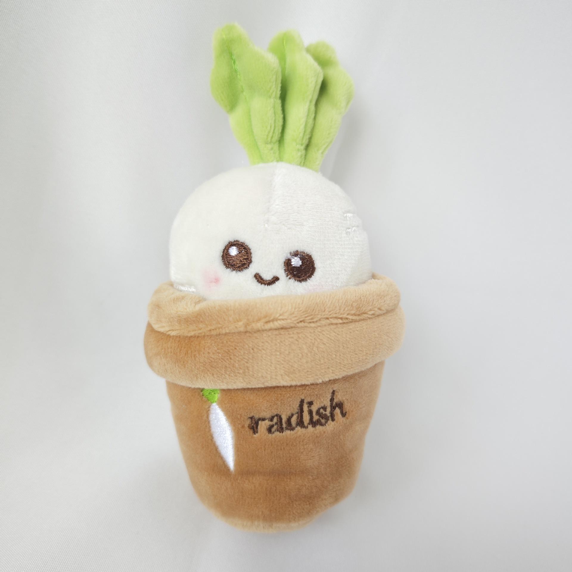 

Niche Pull Radish Potted Plush Toys, Radish Keychain Pendant, Backpack Jewelry Gifts, Children S Day 10cm белый