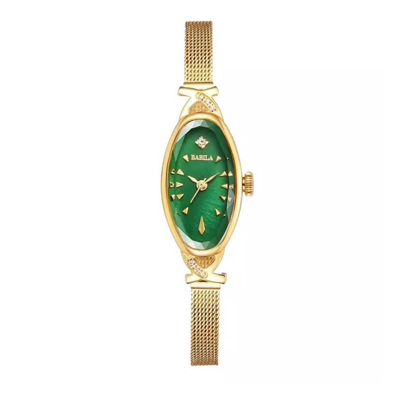 Niche Popular Retro Style Oval Luxury Diamond-Encrusted Women'S Watch Small Temperament Does Not Fade Quartz Watch