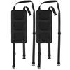 2 Stück Angusrutenhalter-Set Auto-Angelaufbewahrung Klettverschluss Verstellbarer Befestigungsgurt Schwarz