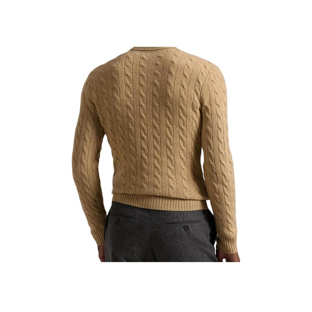 Polo Ralph Lauren Solid Color Pony Logo Embroidered High Neck Cable Knit Sweater Men sweater MNPOSWE16821743-200