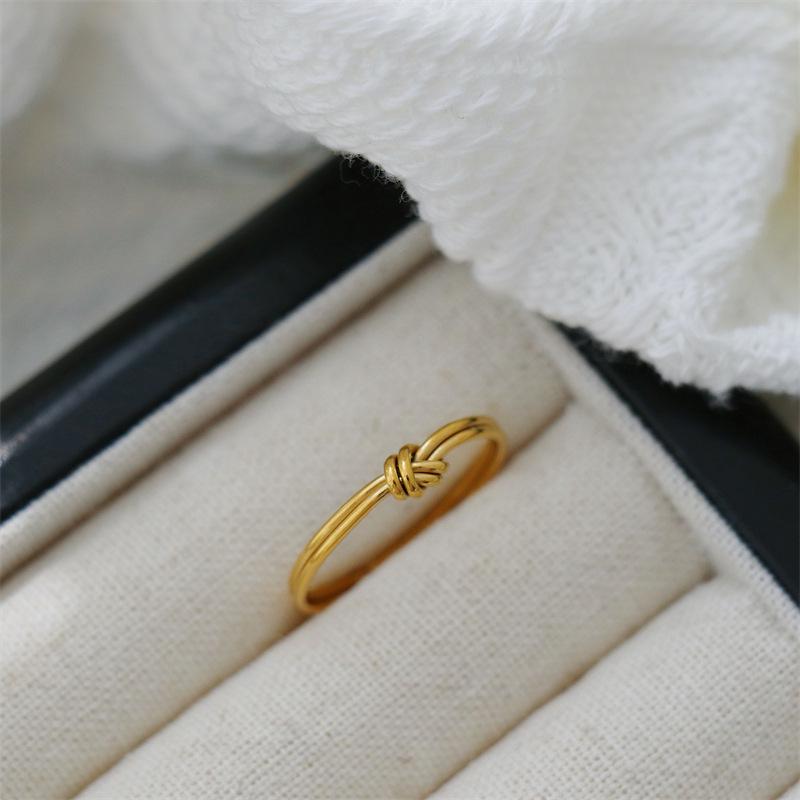 Gold-Plated Minimalist Concentric Knot Ring