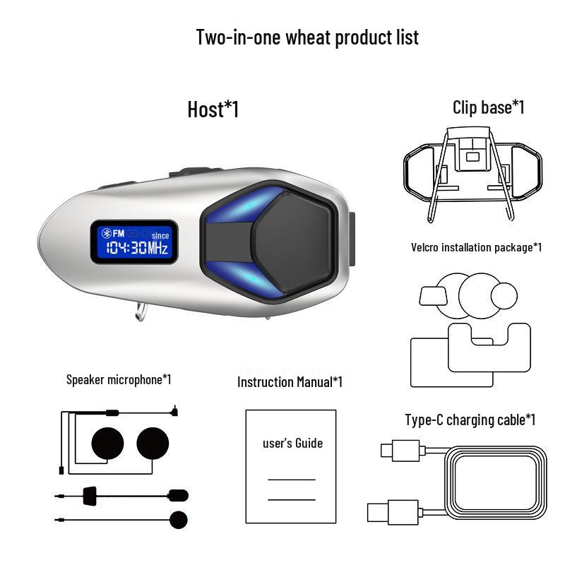 

Zinc Alloy Bluetooth Motorcycle Helmet Earbuds for Wireless Riding Communication Hard Mic