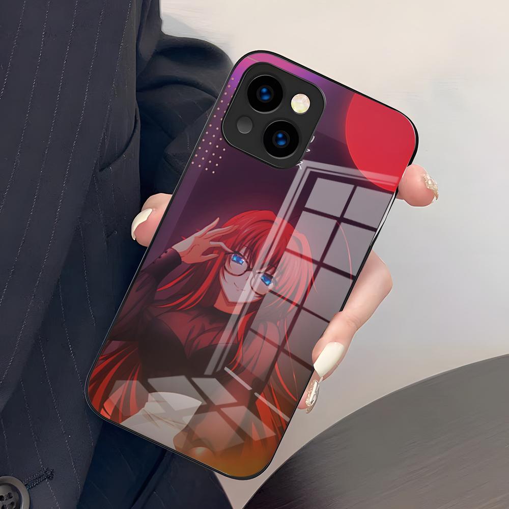 High School DxD Rias Gremory Phone Case For IPhone 17 Pro Max 15 Pro 16 14 Plus 12 13 Mini 11 Pro Shockproof Glass Cover