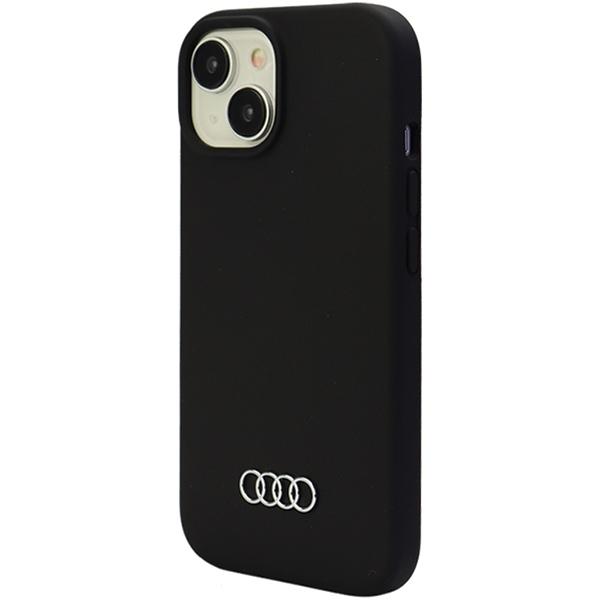 Audi Silikonhülle iPhone 15 Plus / 14 Plus 6.7 Schwarz/Black Hardcase Au-Lsrip15M-Q3/D1-Bk