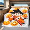 1PC Son Goku  Print Flannel Blanket, High Quality All Seasons, Home Decor, Warmth and Comfort, Perfect for Christmas Gifts