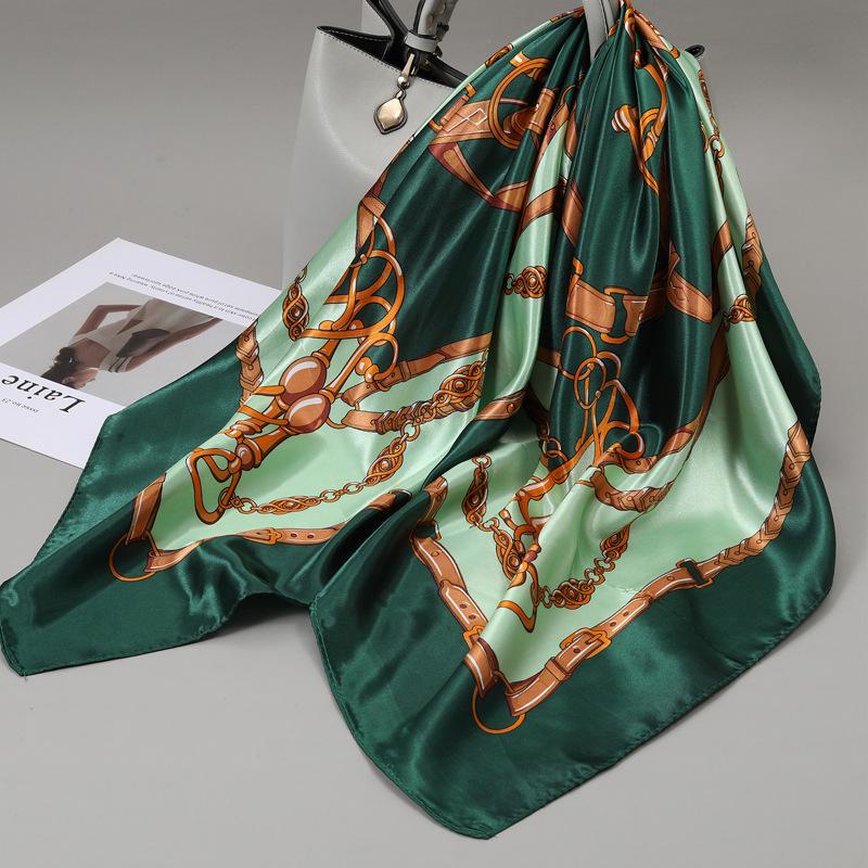 90 Square Scarves, Silk Scarves, Women's New Spring and Summer High-end Sense Versatile, Thin Scarves, Shawls Outside
