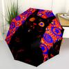 1pc Psychedelic Cat Automatic Open/Close Umbrella Compact Folding Umbrella, All-Season Portable Umbrella for Women/Men289