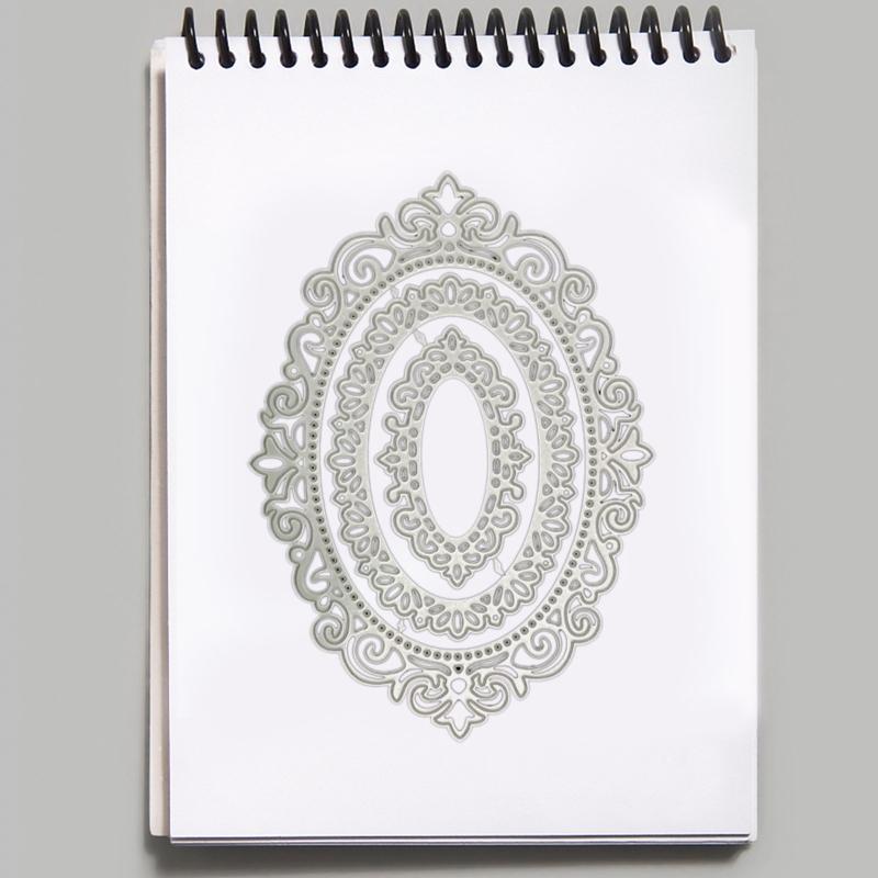 Laciness Die Cuts Nesting Oval Cutting Dies Embossing Die Cuts Templates for Kid Gift Card Making Scrapbooking DIY Album