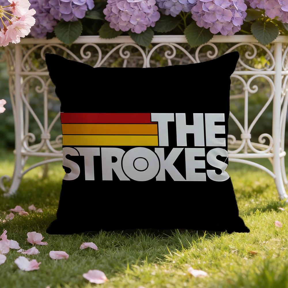 The S-Strokes Band Cushion Cover Home & Car Dual-Scene Pillow Cover: Reversible for Premium Comfort