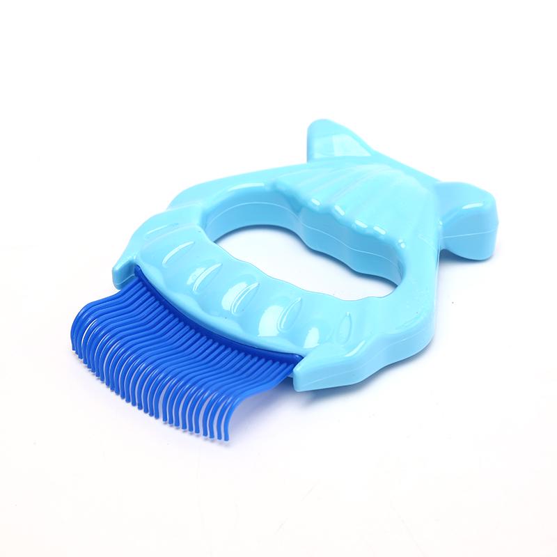 Blue Ichiias Cat Brush Durable Pet Shell Massage Comb Grooming Hair Removal Shedding Cleaning Brush