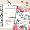 1pc "My Final Wishes" Planner - Comprehensive End of Life Organizer with Floral & Butterfly Design, End of Life Planner Book