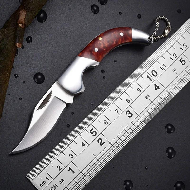 Portable Folding Knife Stainless Steel Fruit Peeling Vegetable Knives Sharp Pocket Household Mini Knife Kitchen Tool