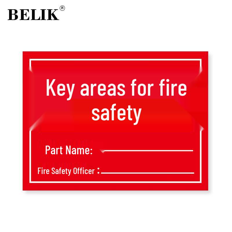 BELIK Fire Safety Key Area Sign 22x30CM