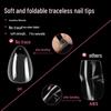 Semi-Frosted Extra Short Almond Seamless Nail Tips, 120 Pieces, Includes Carving and Grinding Options