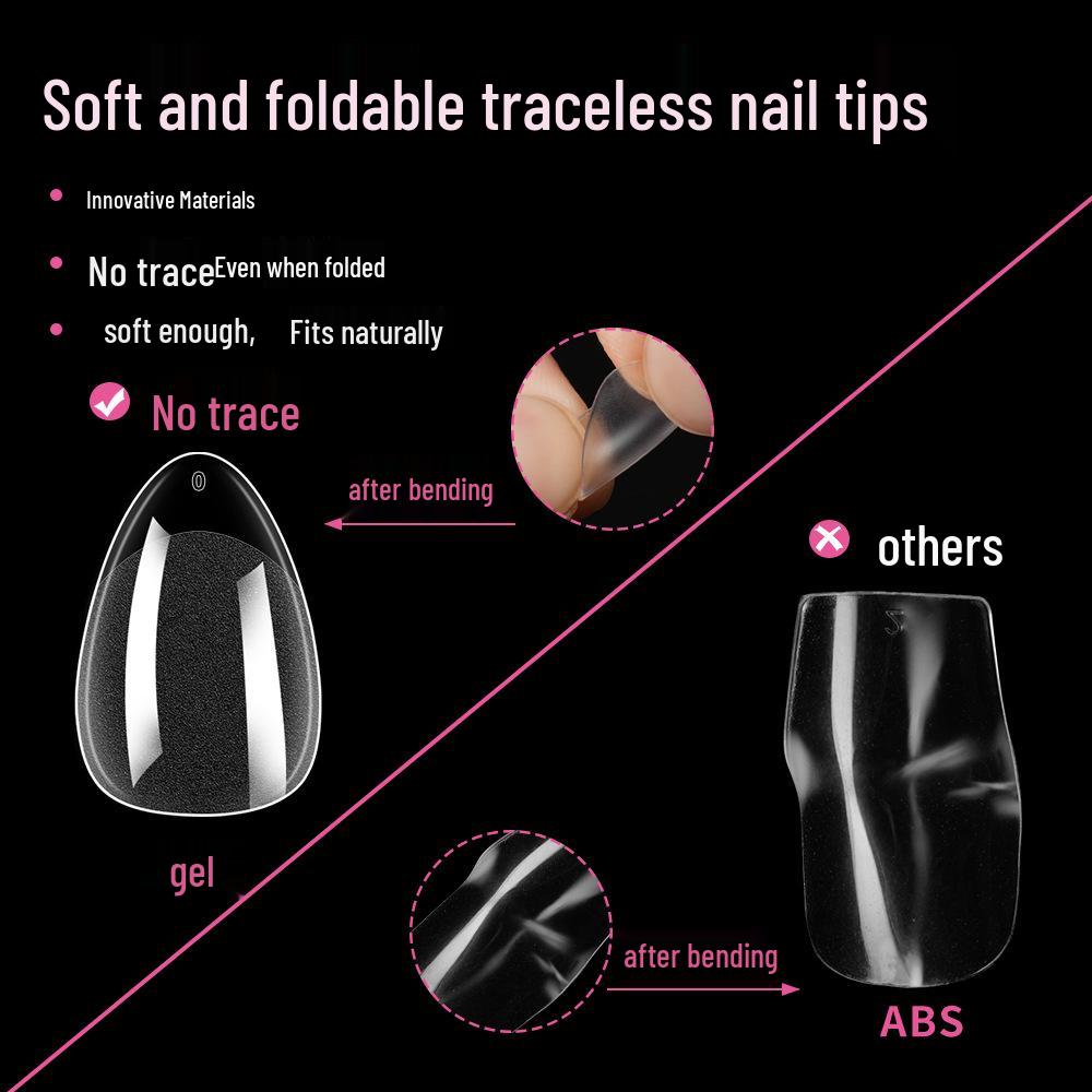Semi-Frosted Extra Short Almond Seamless Nail Tips, 120 Pieces, Includes Carving and Grinding Options