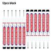 4/12 Pcs Waterproof Long Head Markers Deep Hole Marker Pen for Metal Carpenter Red/Black/Blue/Green Ink Woodworking Tools Marker