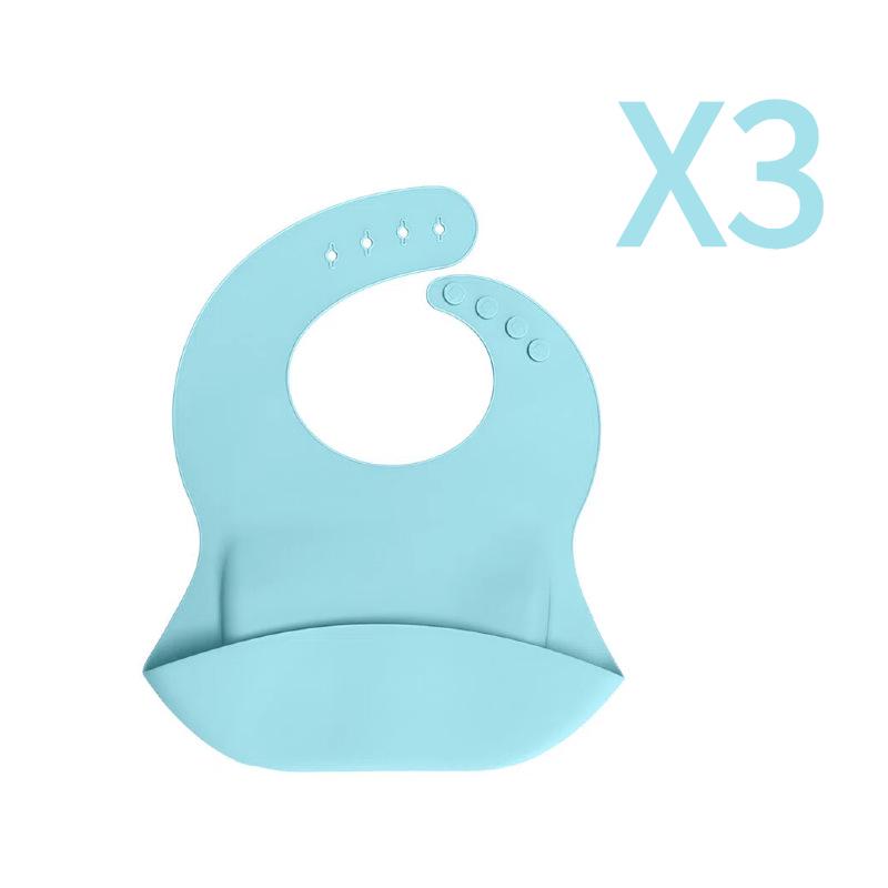 Children s Silicone Bib Set (3 Pack) - Waterproof, Food-Grade Baby & Infant Bibs