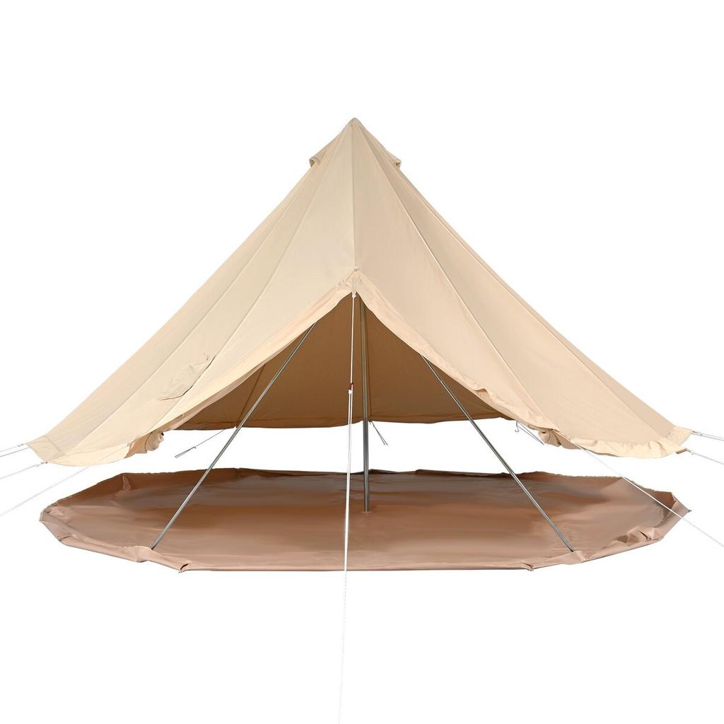 Canvas Bell Tent, 4 Seasons 4 M/13.12 Ft Yurt Tent, Canvas Tent for Camping with Stove Jack, Breathable Tent Holds Up To 6 People, Family Camping