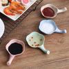 (Random Color Delivery) 1Pc Wheat Straw Sauce Dishes Chopstick Rest Sushi Soy Dipping Bowl Appetizer