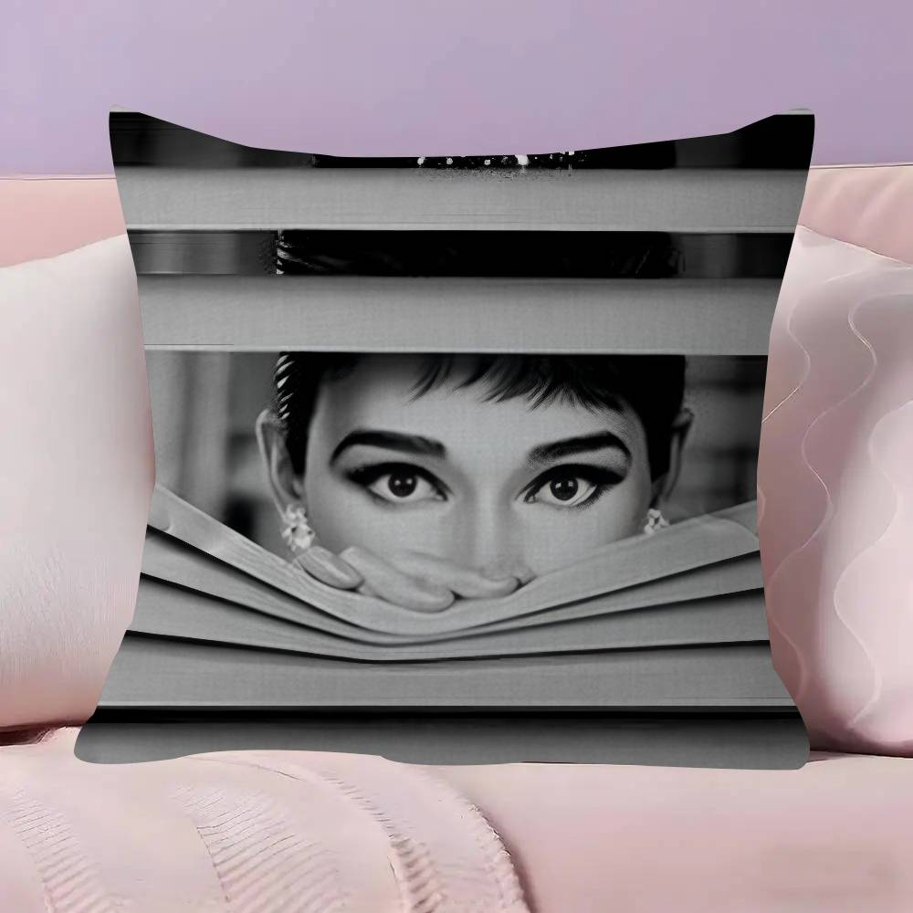 Audrey Hepburn Lipstick Pillowcase Toon Gift Cushion Cover Bedroom Home Sofa Chair Seat Decor Pillow Case