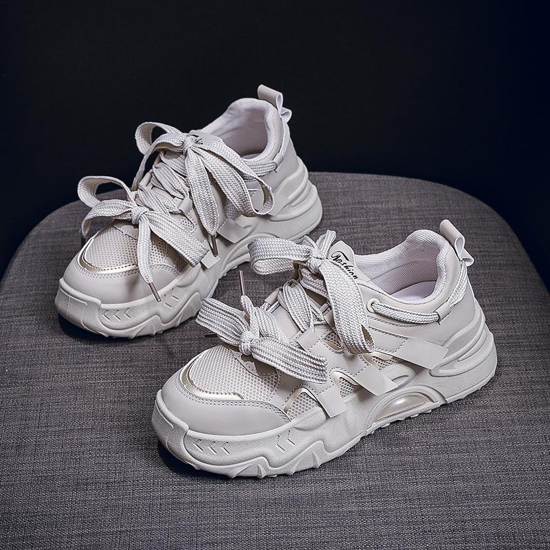 Ins Tide Korean Version of the New Dad Shoes for Women 2024 Autumn Student Sports Running Casual Platform Shoes FB6602