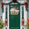 Door Christmas Festive Hanging Decor Accessories With Paper Flower Wreaths