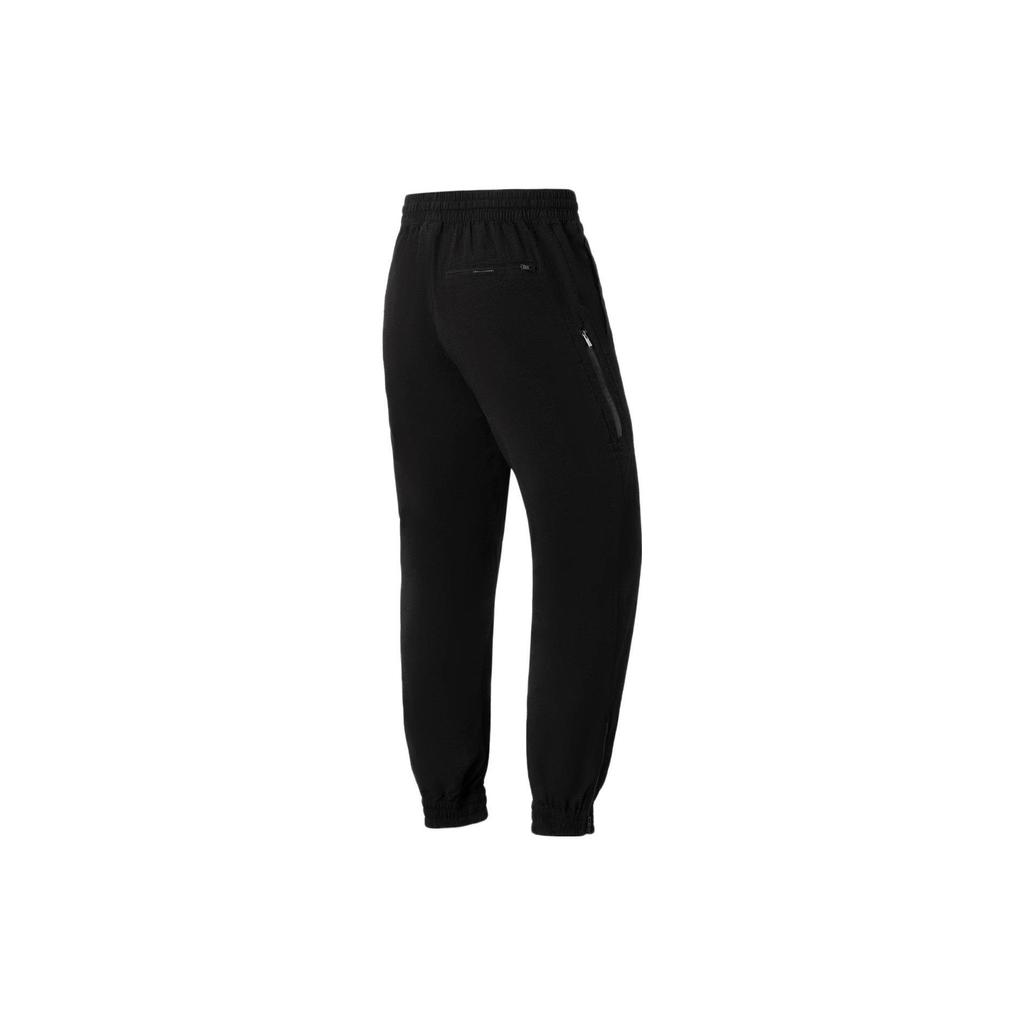 Li Ning Wade Kollektion Gestrickte Jogginghose Herren Schwarz Moderate Bündchenhose AYKS401-1