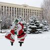 Jul Gårdsskyltar Trädgårdspinnar Jul Tomte Gräsmatta Dekorationer Trädgård Träpinnar Gräsmatta Dekorationer Gårdsskyltar