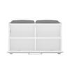 Opal White Shoe Cabinet Seat 4 Shelves For Hallway For Shoes For Home For Office