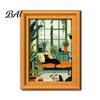 Decorative Frames for Office Whiteboards Cute Cat Magnetic Fridge Magnet, Vintage Wooden Picture Frame, Fun Photo Display Small Pictures Scene
