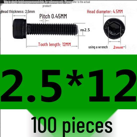 High-Strength Grade 12.9 Internal Hex Head Screws M1.4-M20