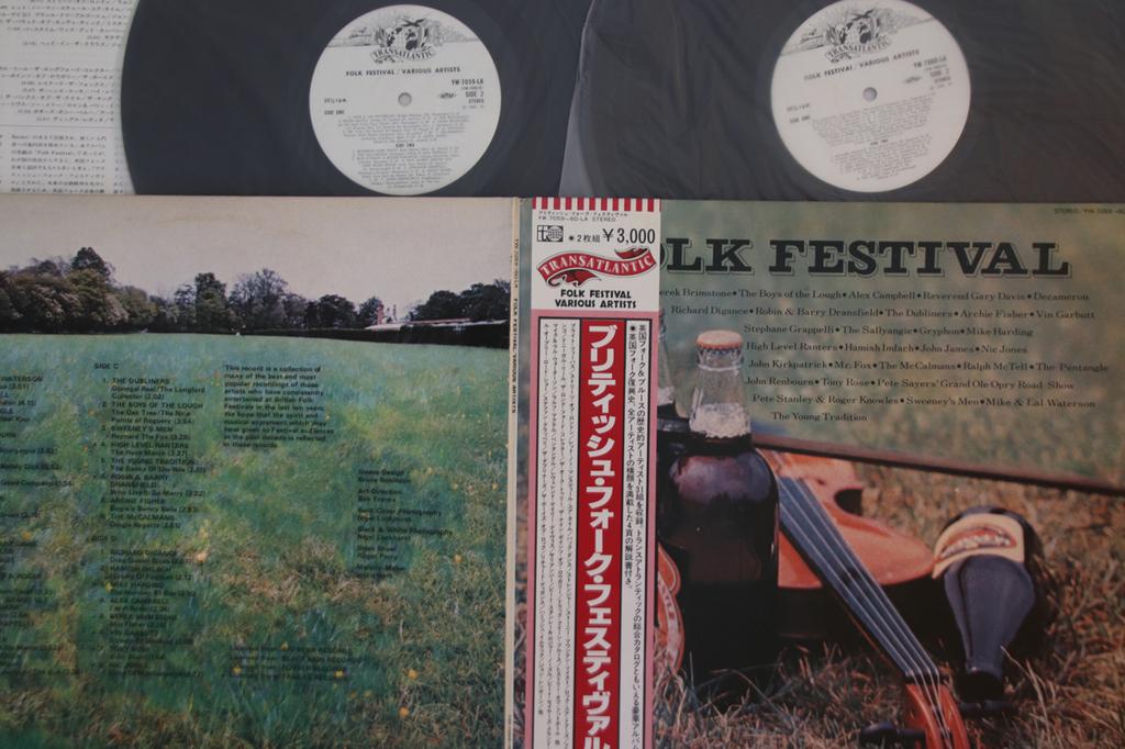 LP Schallplatte VARIOUS - Folk Festival YW7059 TRANSATLANTIC 1980 Japan Obi Folk Gebraucht