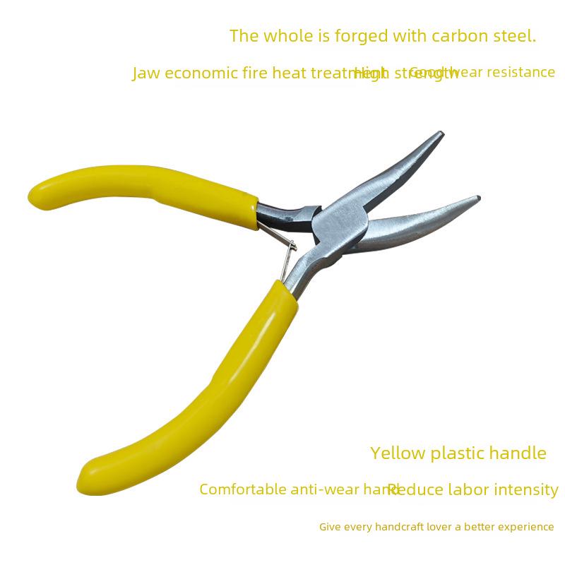 5-Inch Multi-Function Pliers Set: Needle Nose, Top Cutting, Flat Nose, Round Nose for Jewelry and Beading