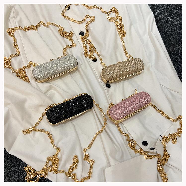 Fashion Mini Chain Decorative Bag PVC Mouth Red Bag High Quality Pen Case Women'S Hand Bags