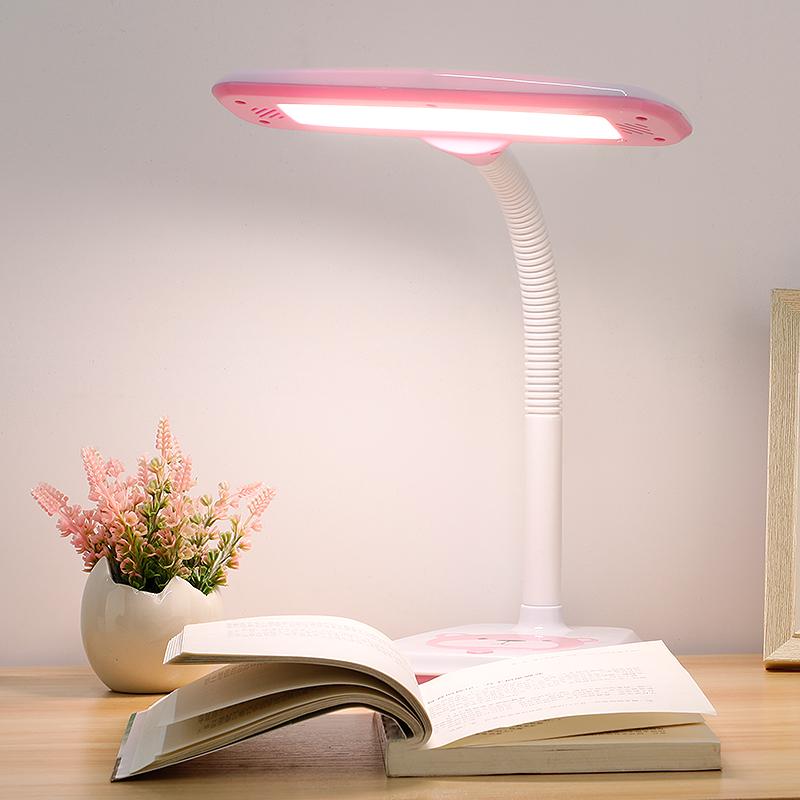 Cartoon LED Desk Lamp with Eye Protection for Kids - Plug-in Bedside Light for Reading and Writing