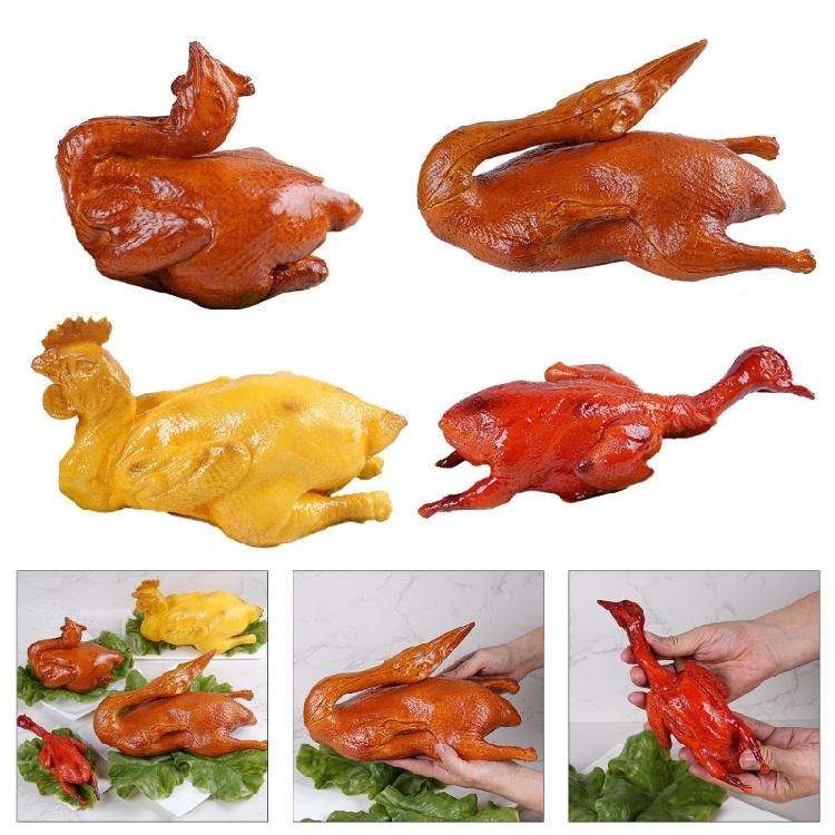 Realistic Roast Duck Model Artificial Roasted Chicken Realistic Sliced Boiled Chicken For Restaurant Display Photography