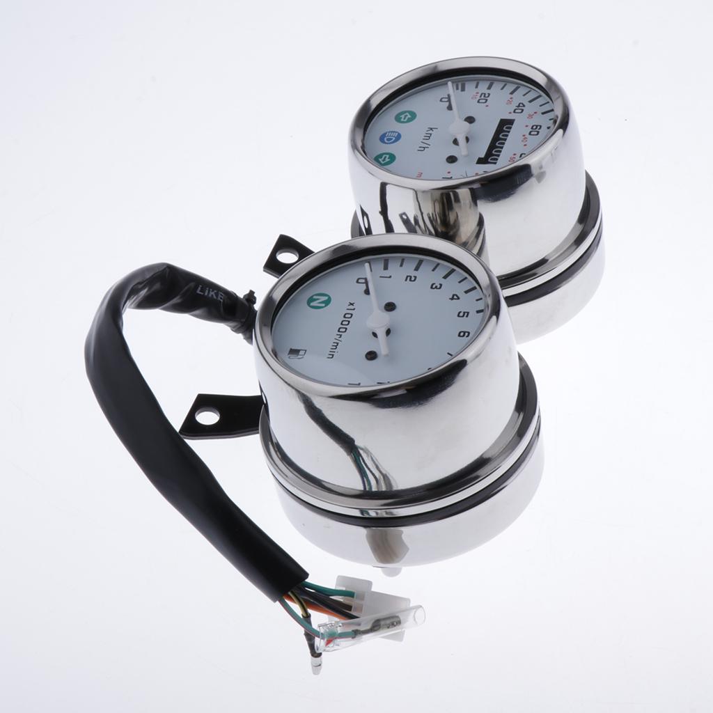 Speed Instrument 💰Köp billigt online Motorcycle Dual Mechanical Odometer Speedometer and ...