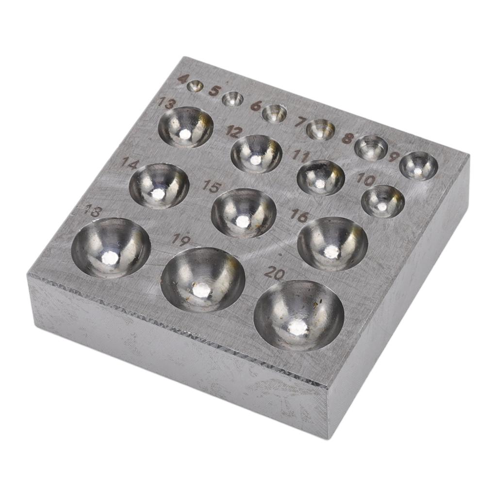 Steel Dapping Block Semi Circular Metal Forming Tool Doming Die Blocks for Jewelry Making