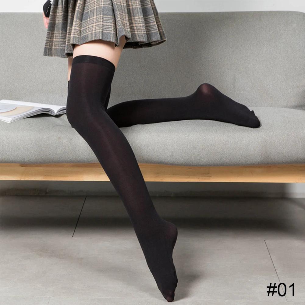 Sexy Women Long Socks Over Knee Thigh High Over The Knee Stockings Lolita Ladies Girls Knee Socks Soild Color Kawaii Cosplay