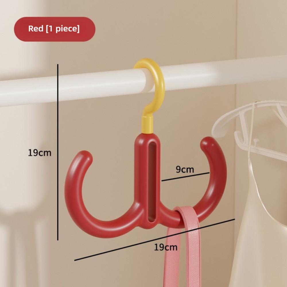 New Multifunctional Clothes Hanger Portable Dopamine Hook Scarf Tie Display Rack Rotatable Bedroom Scarf Racks