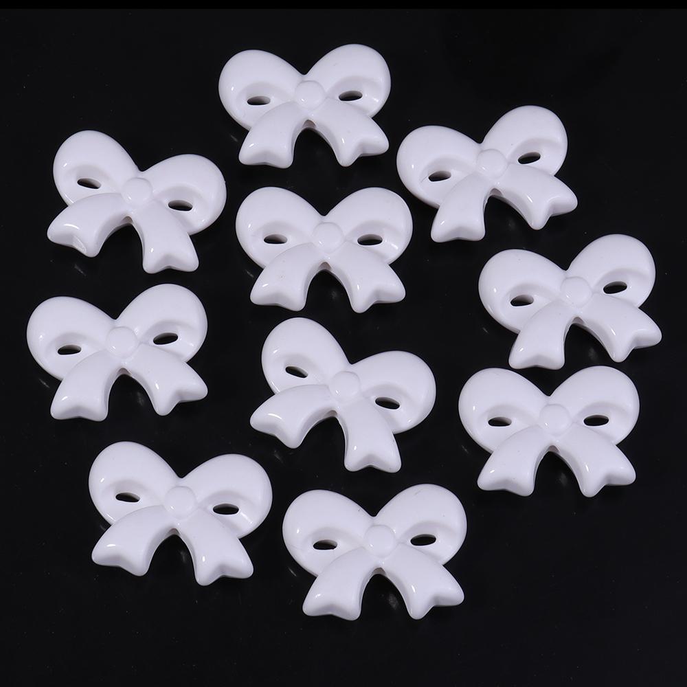 10pcs 23.5x31mm Acrylic Bow Beads Colorful Bowknot Loose Spacer Bead For Jewelry Making DIY Bracelet Phone Key Chain Accessories
