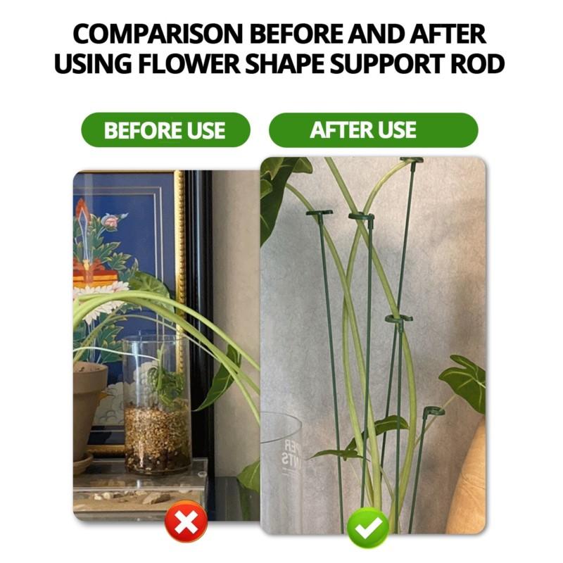 Pflanzenstützstäbe, Garten-Blumenstützstab mit einzelnem Stiel, Amaryllis-Pflanzenkäfigstütze, Blumenständer aus Kunststoff