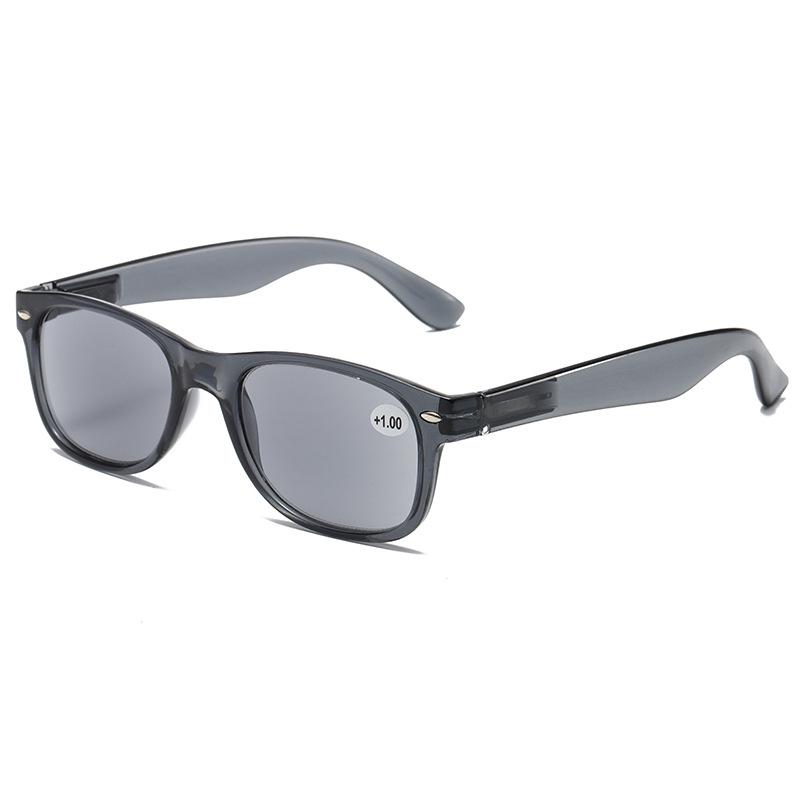 Unisex Retro Classic Reading and Sunglasses with Gray UV380 Lenses - Presbyopic Eyewear for Men and Women.