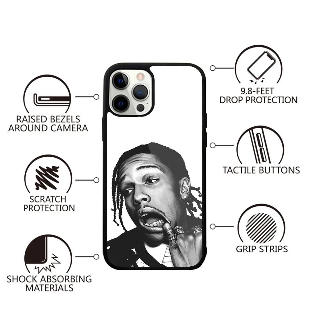 Rapper ASAP Rocky Handyhülle Für iPhone 16,15,14,13,12,11,Plus,Pro,Max,Mini Magsafe Magnetische Kabellose Ladung