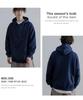 Improves Men's Navy Pullover Hoodie, Solid Fleece Lining, SIDE23-089